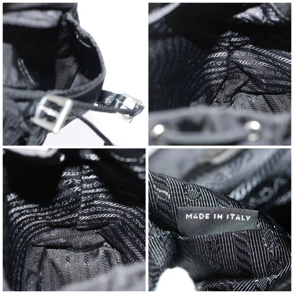 PRADA Chain Mini Shoulder Bag Nylon Black - Picture 15 of 16